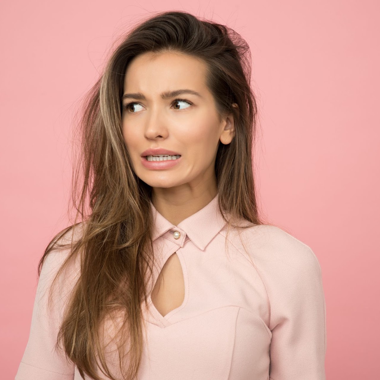 Young woman with worried look