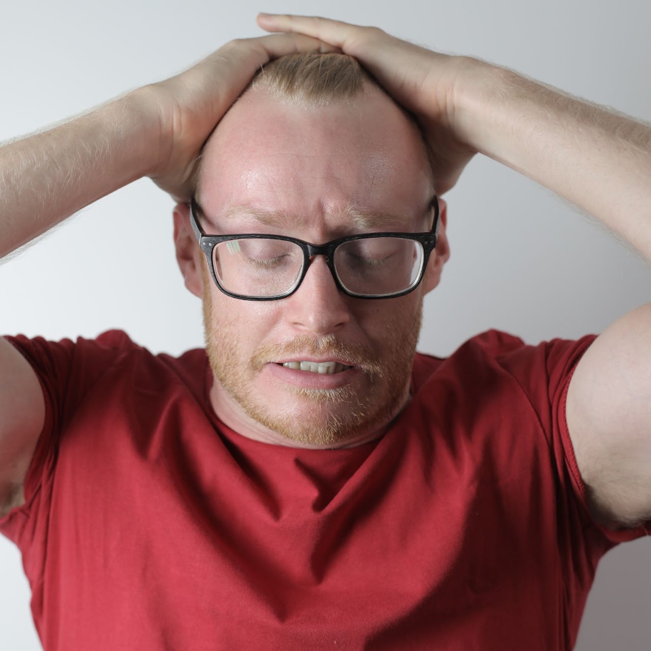 Man showing frustration