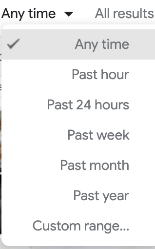 Tools filter screenshot